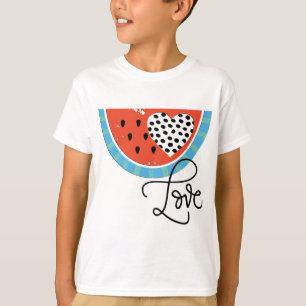 Camiseta Watermelon Heart Love Fruit Pool Fiesta Swim