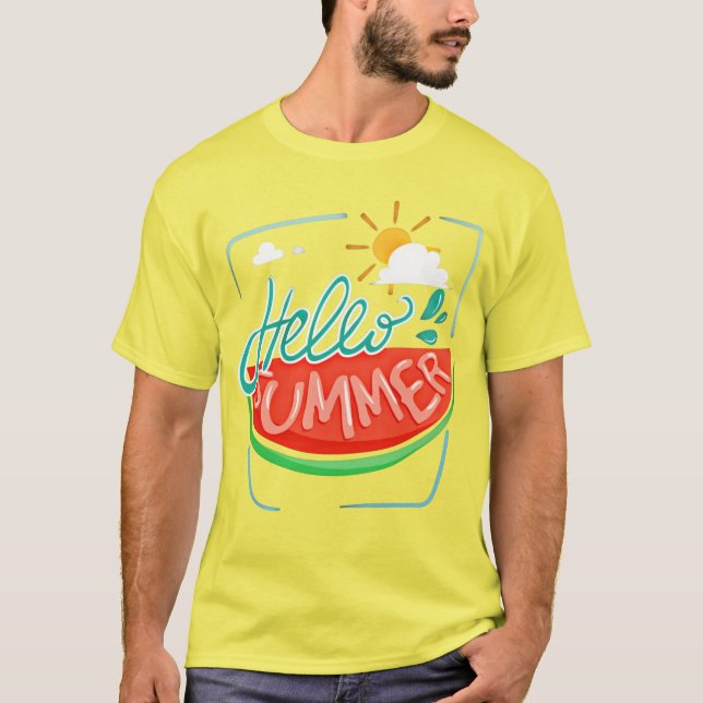 Camiseta Watermelon Hello Summer T-Shirt (Anverso)