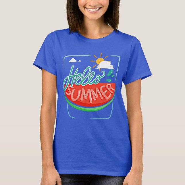 Camiseta Watermelon Hello Summer T-Shirt (Anverso)