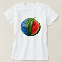 Camiseta Watermelon Planet Earth Fruit Galaxy Art