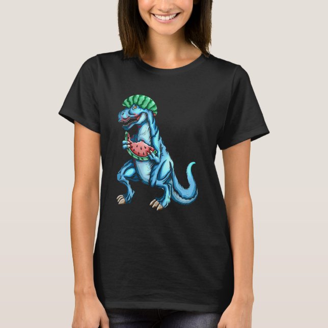 Camiseta Watermelon  rex Dinosaur Dino Fan Melon (Anverso)