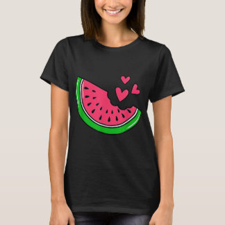 Camiseta Watermelon Slice Melon Hearts Lovers Eating Fruit