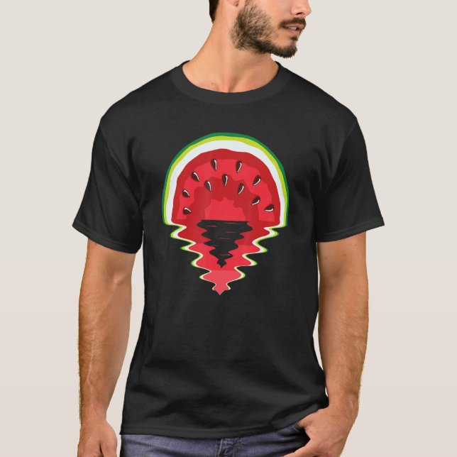 Camiseta Watermelon Sunset Sunrise Reflection Sand Surf Su (Anverso)