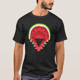 Camiseta Watermelon Sunset Sunrise Reflection Sand Surf Su