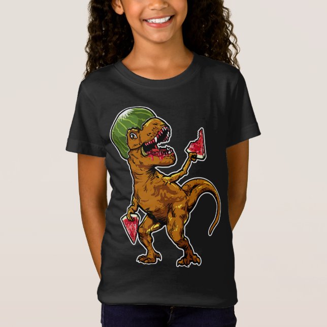 Camiseta Watermelon T - Rex Dinosaur Watermelover (Anverso)