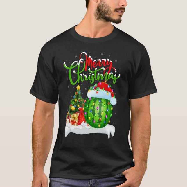Camiseta Watermelon   Xmas Decorations Santa Watermelon Chr (Anverso)