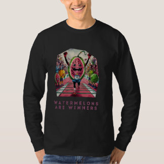 Camiseta Watermelons Are Winners Watermelon Cartoon Runner 