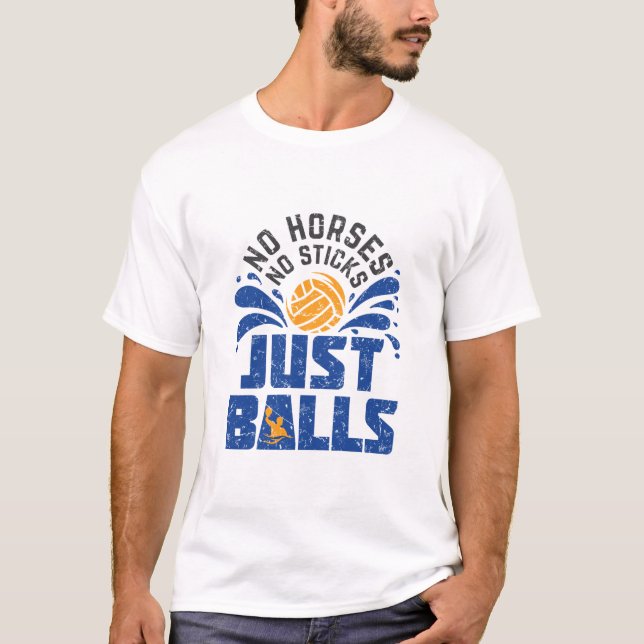Camiseta Waterpolo No Horses No Sticks Sólo Bolas (Anverso)