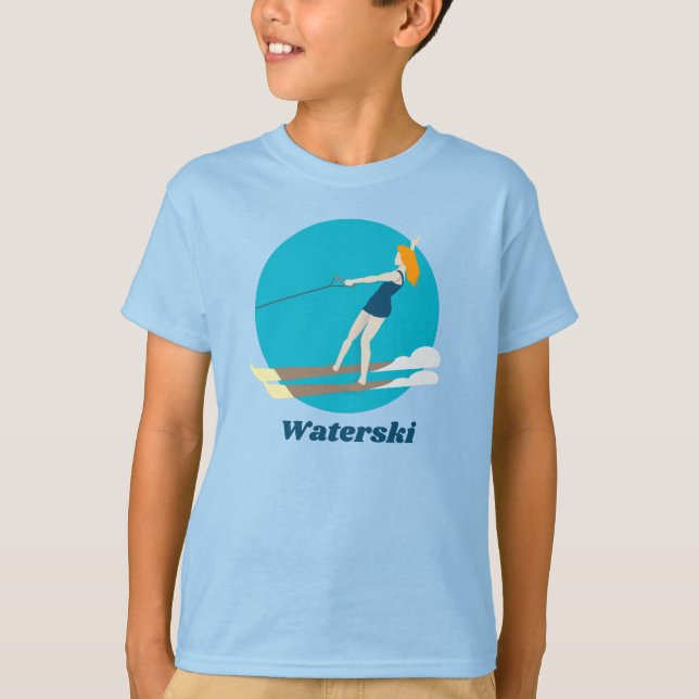 Camiseta Waterski de estilo vintage (Anverso)