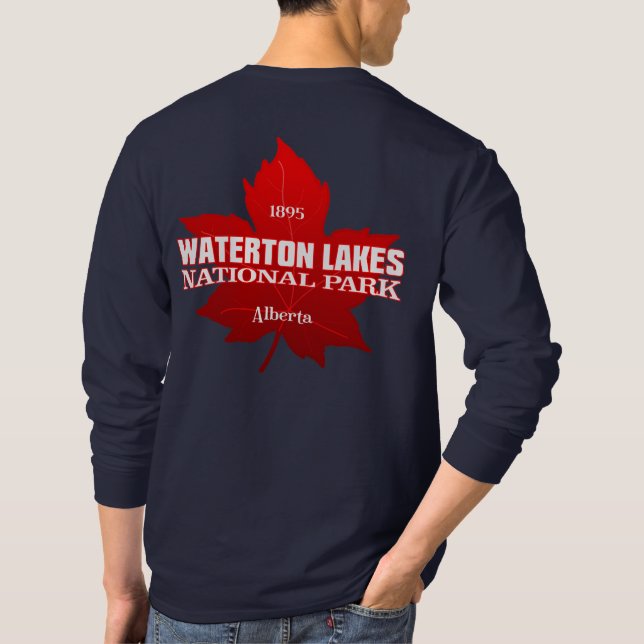 Camiseta Waterton Lakes NP (hoja de arce) T-Shirt (Reverso)