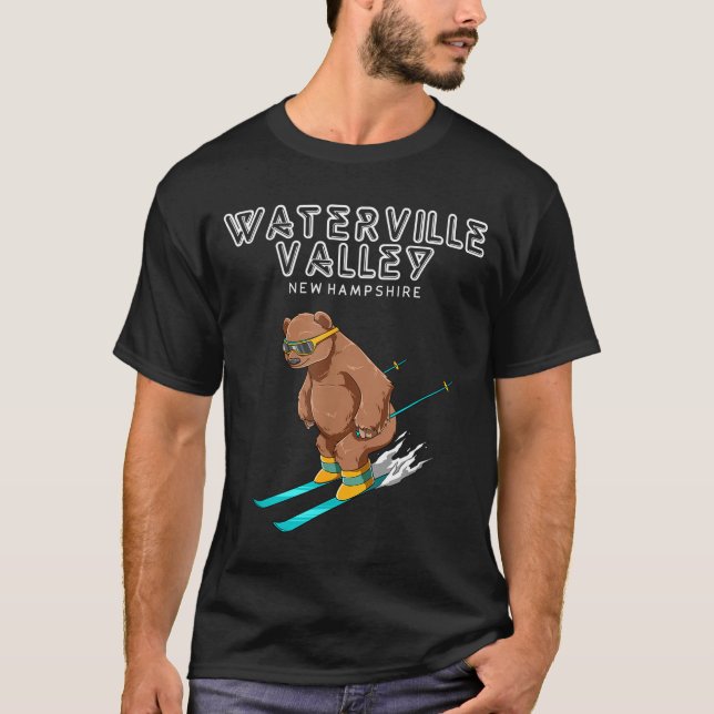 Camiseta Waterville Valley New Hampshire - Funny Ski Grizzl (Anverso)