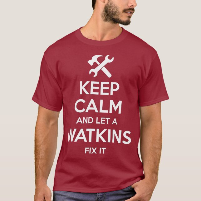 Camiseta WATKINS Funny Surname Birthday Family Tree Gift (Anverso)