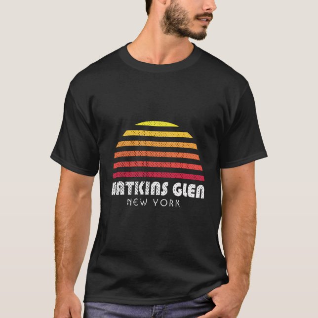 Camiseta Watkins Glen Ny - Sunset New York Watkins Glen (Anverso)