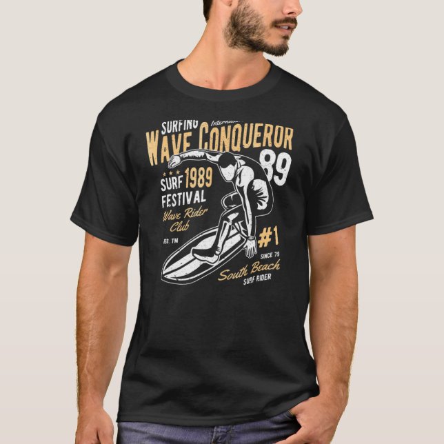 Camiseta Wave Conquistan Nineeve Surfing (Anverso)