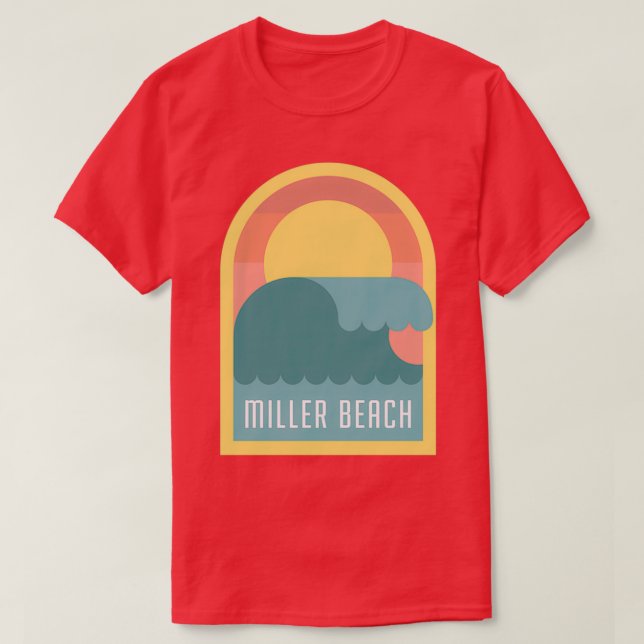 Camiseta Wave de playa Miller (Diseño del anverso)
