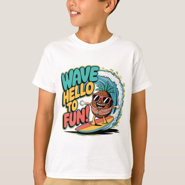 Camiseta Wave Hello To Divertido (Anverso)