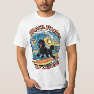 Camiseta Wave Rider Surfing Black Poodle