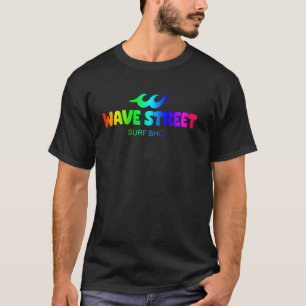 Camiseta Wave Street Classic Rainbow Waves Beach Surf Shop