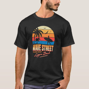 Camiseta Wave Street Surf Shop Vintage Retro Sunset Graphic
