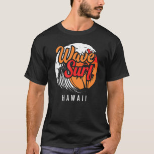 Camiseta Wave Surf Hawaii Ocean Island Vacation Beach Trave