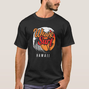 Camiseta Wave Surf Hawaii Ocean Island Vacation Beach Trave