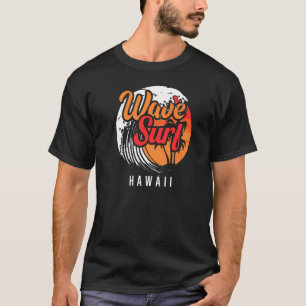 Camiseta Wave Surf Hawaii Ocean Island Vacation Beach Trave