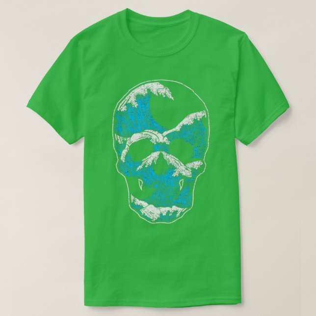 Camiseta Wave Surfer Skull (Diseño del anverso)