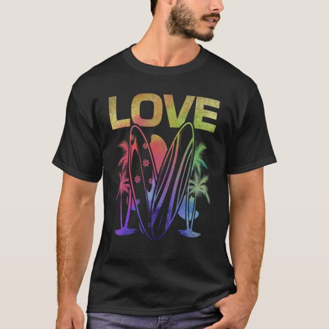 Camiseta Wave Surfing Surfboard Surfboard Water Surfing Lov (Anverso)