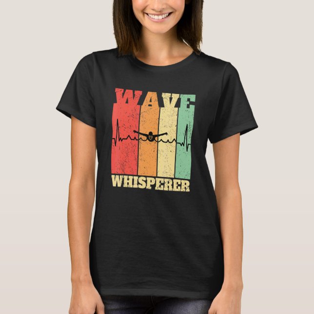 Camiseta Wave Whisperer De Natación De Nadador (Anverso)