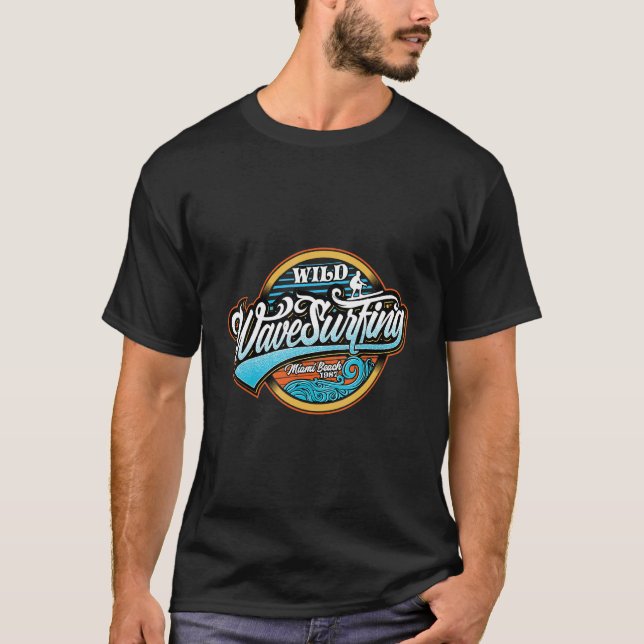Camiseta Wave Wild Surfing Summer Water Sea Water Sport (Anverso)