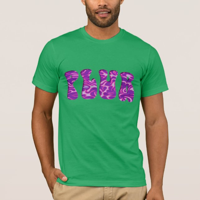 Camiseta Waved Purple Flame Puffy PLUR (Anverso)