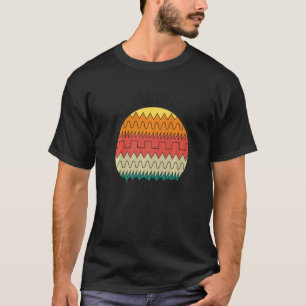 Camiseta Waveform 80s Synthwave Waves perseguidor para siem