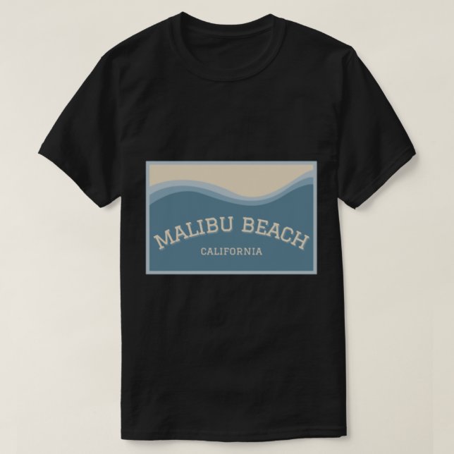 Camiseta Waves de la playa de Malibu (Diseño del anverso)