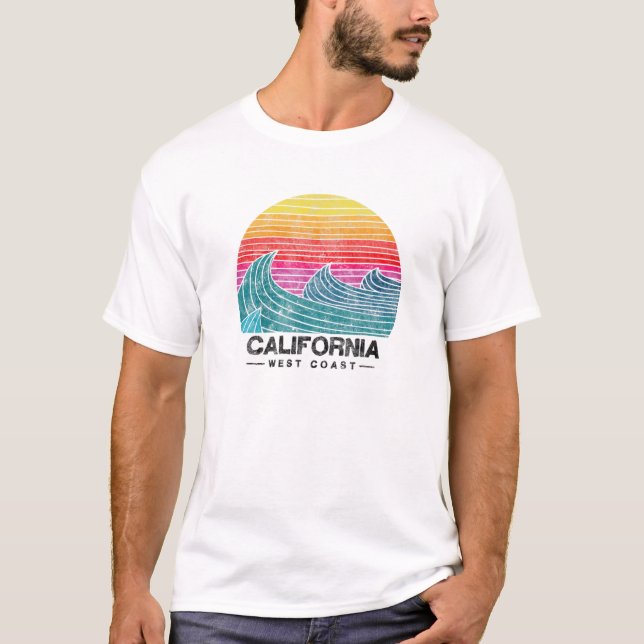 Camiseta Waves de la playa Retro Su (Anverso)