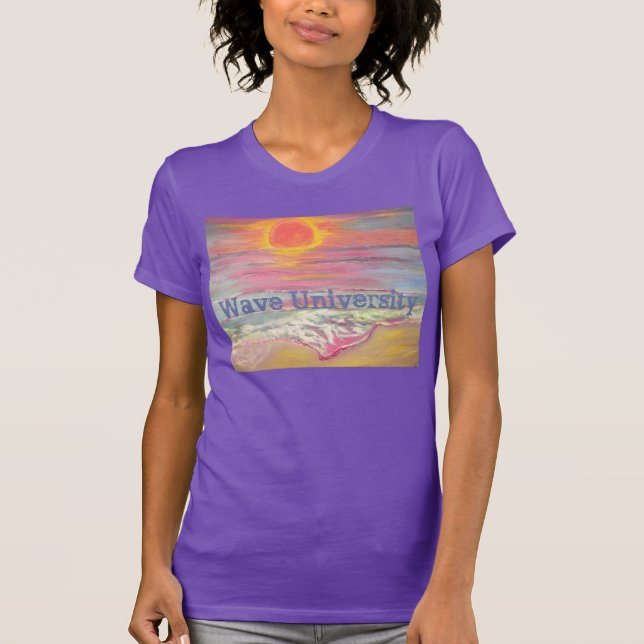 Camiseta Waves de playa de Cape San Blas Sunset (Anverso)