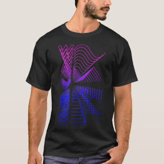 Camiseta Waves Forma de onda Audio Diseño digital Gigante m