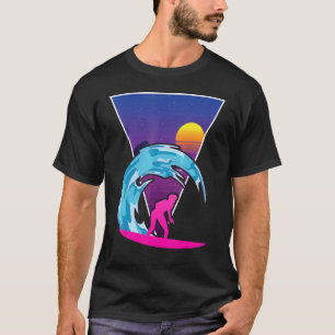 Camiseta Waves Ocean Surfer Watersport Sunset Synthwave Sur