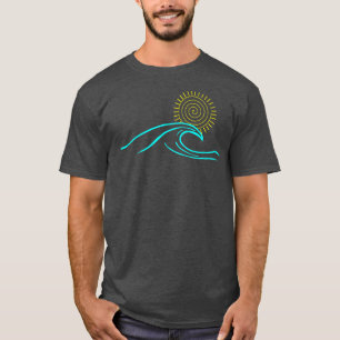 Camiseta Waves Sun Surf Water Beach Ocean Sea Minimalista