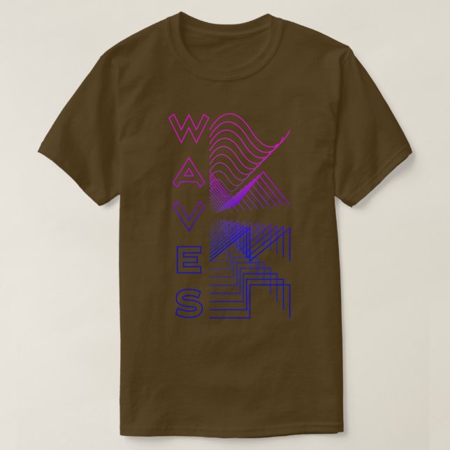 Camiseta Waves Waveform Audio Digital Design Modular Gift (Diseño del anverso)