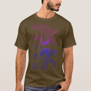 Camiseta Waves Waveform Audio Digital Design Modular Gift