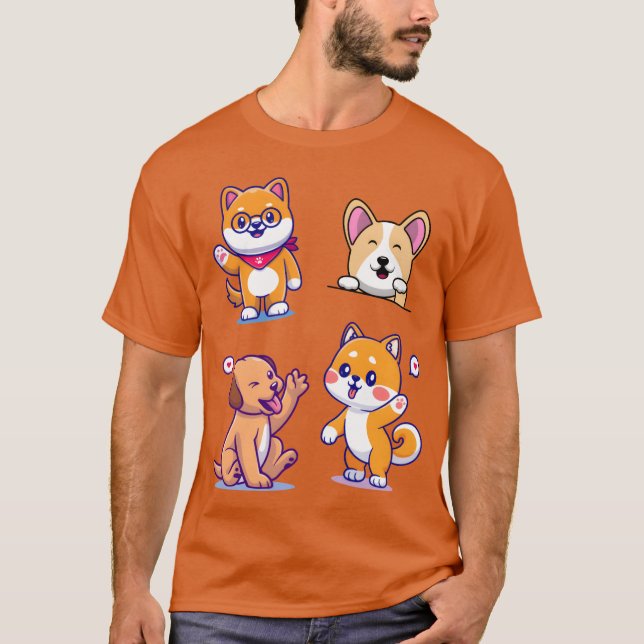 Camiseta Waving Dog vintage retro (Anverso)