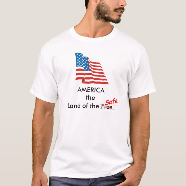 Camiseta waving_us_flag_large, caja fuerte, x, AMERICALand (Anverso)