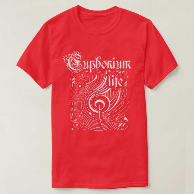 Camiseta Wavy Music Euphonium Life (Diseño del anverso)