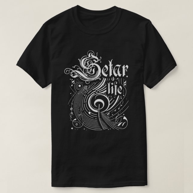 Camiseta Wavy Music Setar Life (Diseño del anverso)