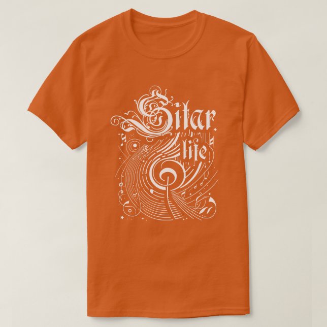 Camiseta Wavy Music Sitar Life (Diseño del anverso)