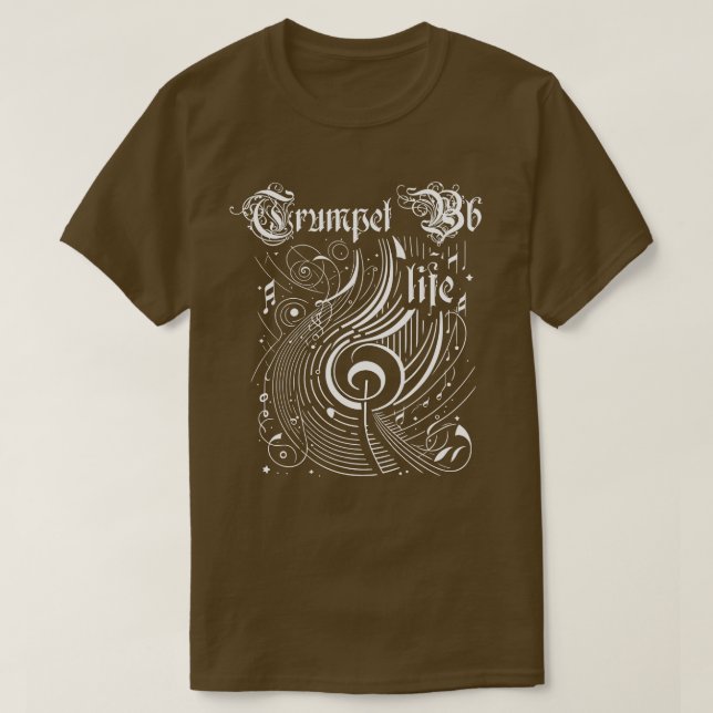 Camiseta Wavy Music Trumpet Bb Life (Diseño del anverso)