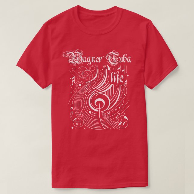 Camiseta Wavy Music Wagner Tuba Life (Diseño del anverso)