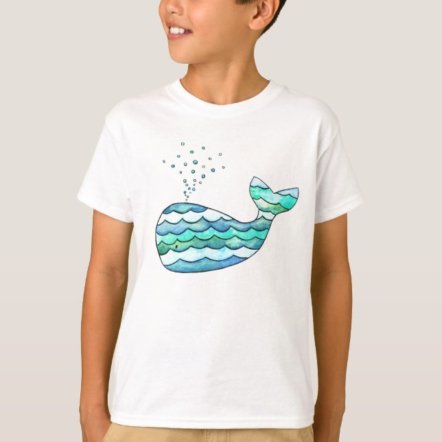 Camiseta Wavy Whale (Anverso)