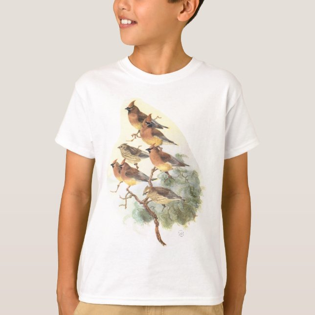 Camiseta waxwing de cedro (Anverso)