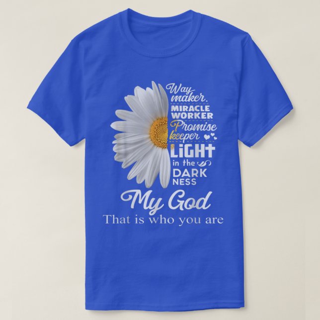 Camiseta Way Maker Miracle Worker Promise Keeper Light Jesu (Diseño del anverso)